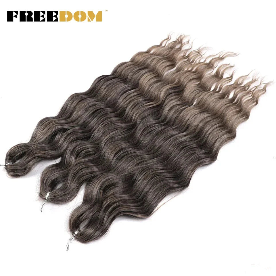 FREEDOM Synthetic Water Wave Crochet Braiding Hair 24 Inch – Ombre & Multi-Tone | 88 Colors | 300g - view 13