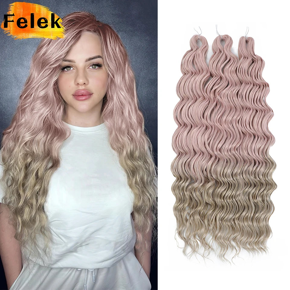 Anna Curls Loose Wave Synthetic Crochet Braiding Hair 24in | 50 Strands | 22 Colors - view 30