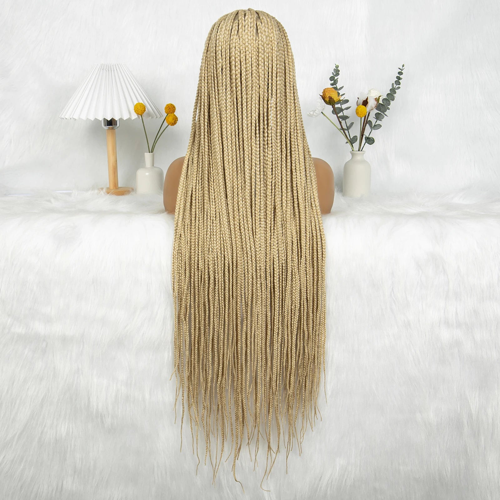 36" Twisted Box Braids Wig | Full Lace with Natural Hairline Luxegan