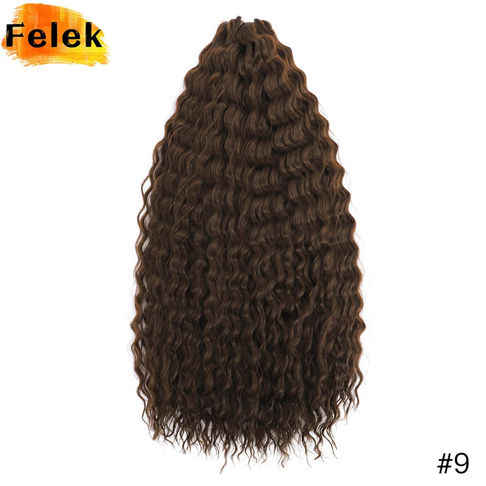 Ariel Curls Crochet Braiding Hair | Water Wave Synthetic Braid Extensions