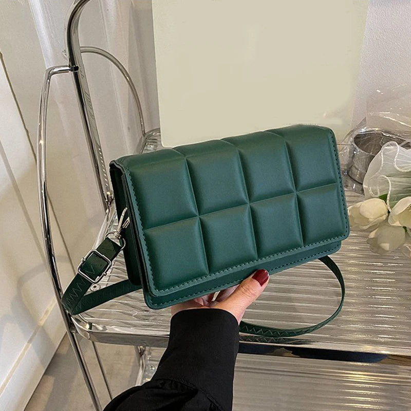 New Designer Small Messenger Handbag | Fashion Trend PU Leather Crossbody Bag for Women | Minimalist Single-Shoulder Travel Purse | Elegant Flap Style Female Handbag Luxegan