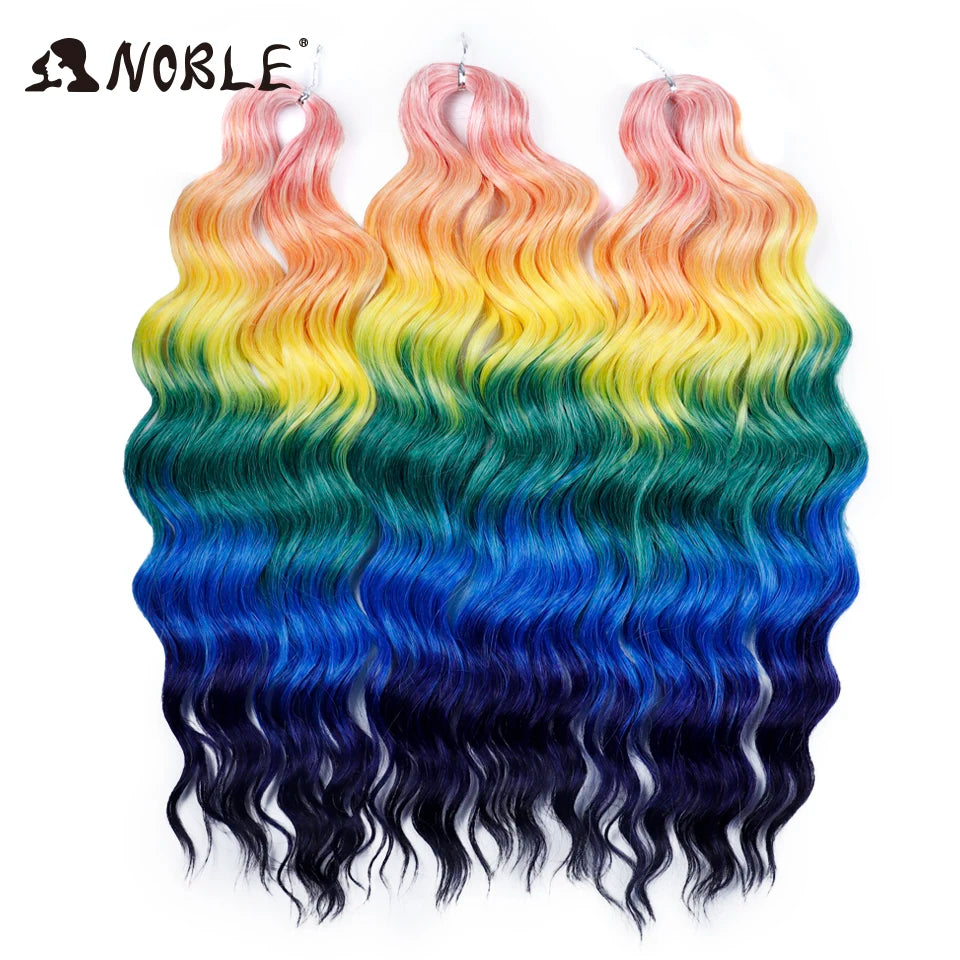 Synthetic Anna Curl Water Wave Crochet Braiding Hair – 24 Inch | 300g | 60 Strands | 88 Ombre & - view 75