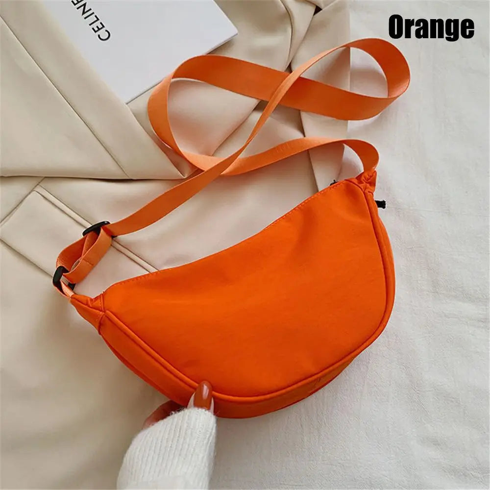 Nylon Half-Moon Shoulder Bag | Portable Crossbody & Underarm Bag Luxegan
