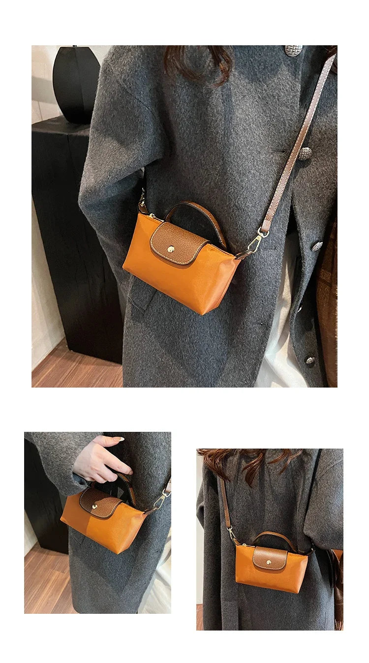 Mini Colorblock Shoulder Bag | Casual & Versatile Zipper Handbag Luxegan