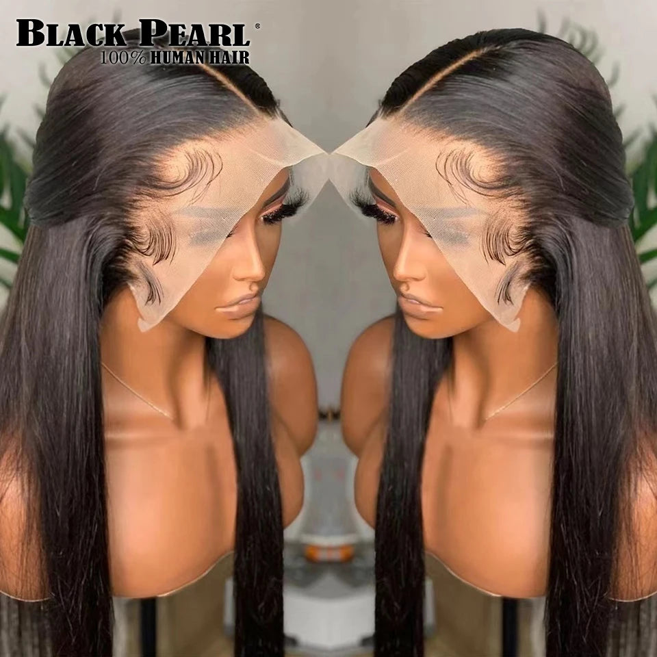 Glueless Wigs HD Human Hair Lace Frontal Wig Ready To Wear Bone Straight 13x4 Full Lace Front Human Hair Multi Parting Cleanranc