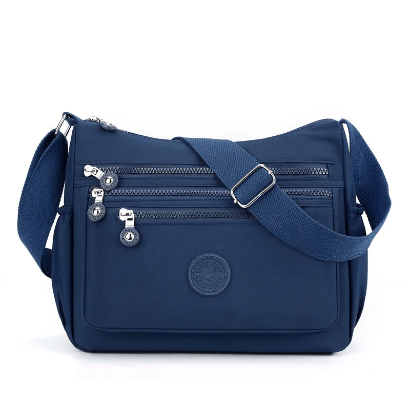 Nylon Multi-Pocket Shoulder Bag | Waterproof Casual Messenger Bag Luxegan