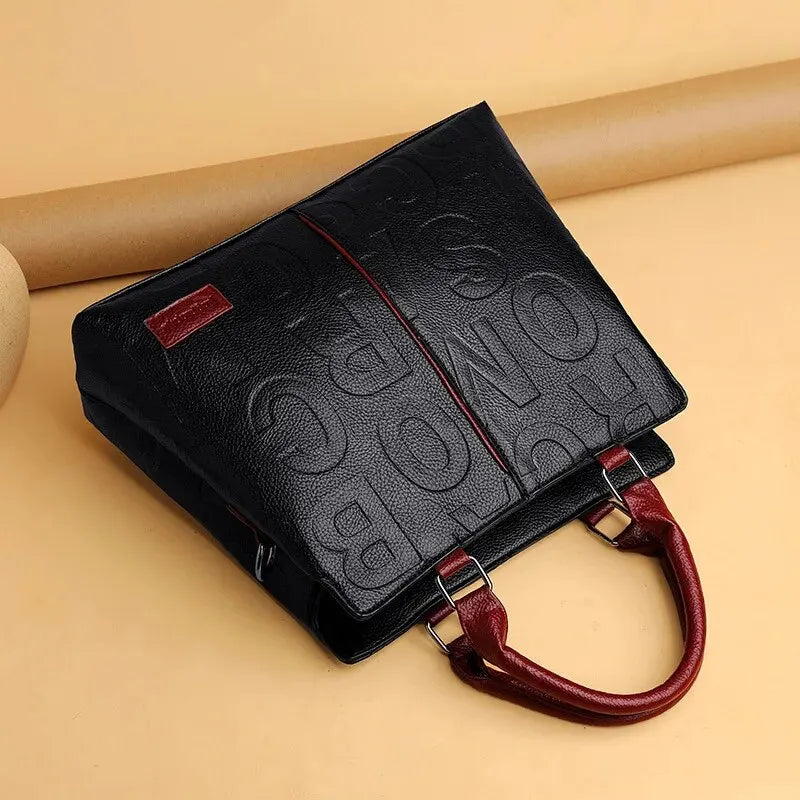Women's Luxury Designer PU Leather Crossbody Bag | Large Capacity Casual Travel Handbag | Premium Microfiber Synthetic Leather Shoulder Tote | Multi-Compartment Zippered Daily Purse Luxegan