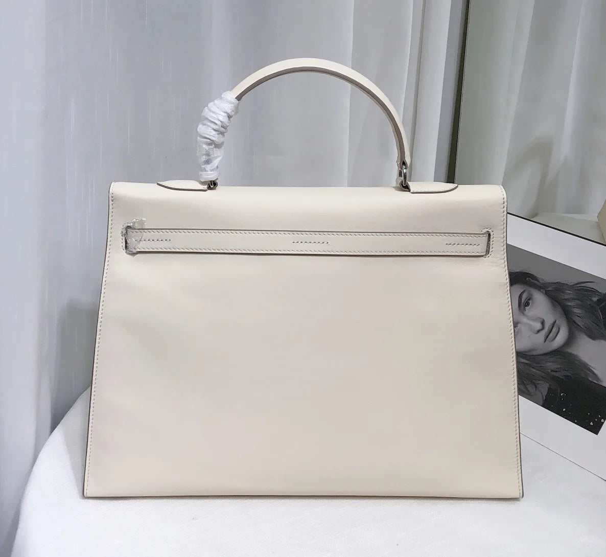 New High-end First-layer Swift Cowhide Leather Women Bag | Folding Clutch Bag Fashionable Shoulder Bag Commuting Casual Versatile Luxegan