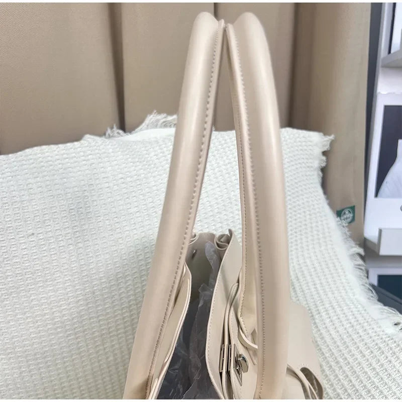 Luxury Wings Style Synthetic Leather Shoulder Bag,Large Capacity Commuting Women Tote Bag,Punk Buckle Simple Versatile Handbag