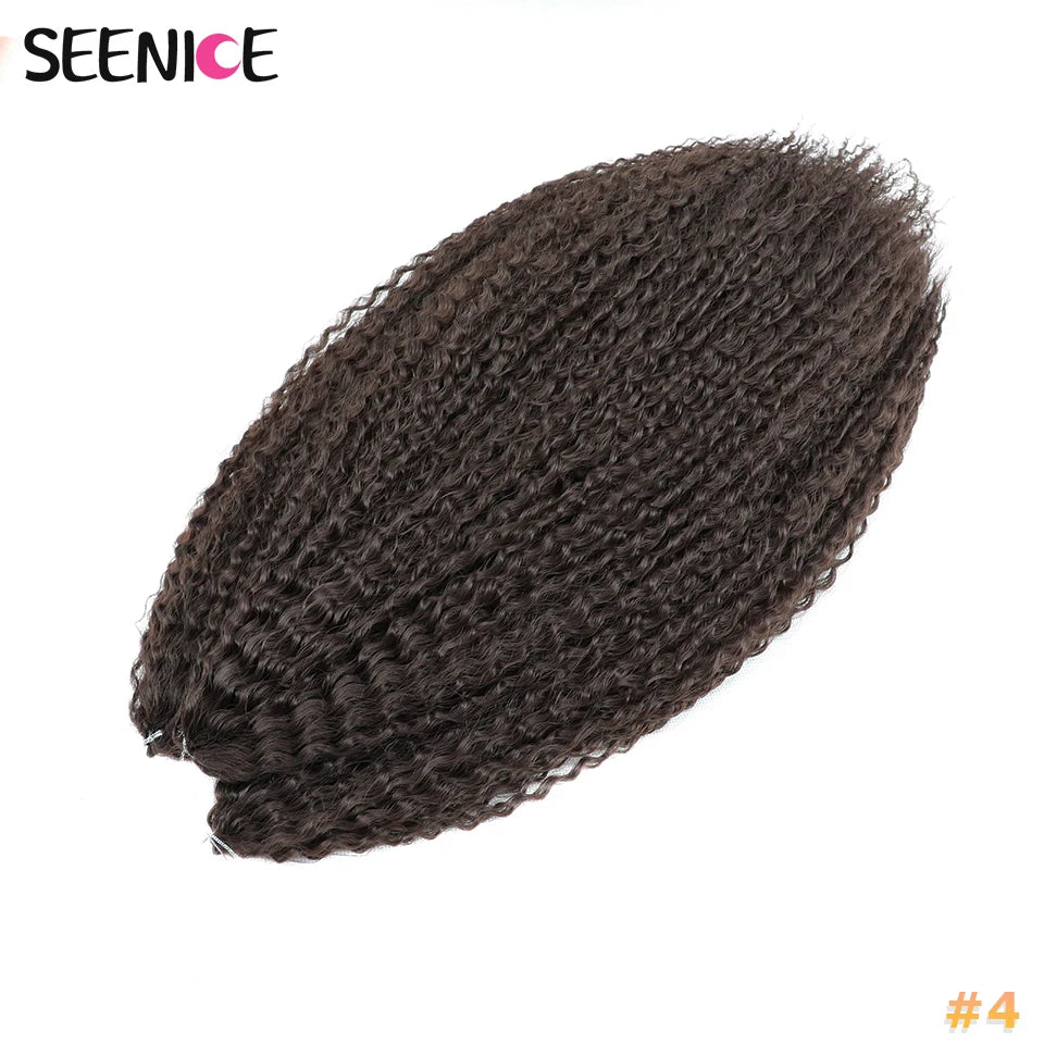 Afro Kinky Curly Crochet Braiding Hair Extensions – Ombre Synthetic Braids for Women | 20 & 28 - view 10