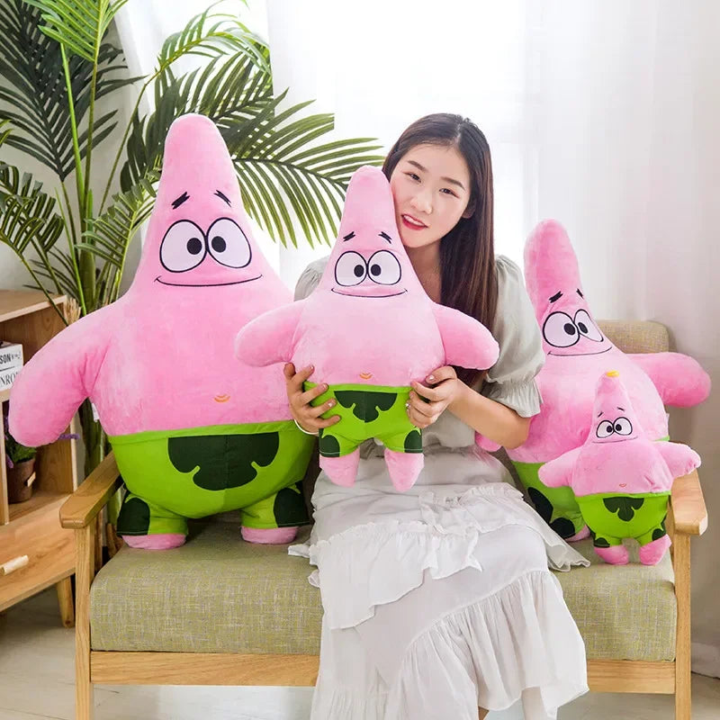 Big Size SpongeBob & Patrick Star Hug Pillow | Sophisticated "Cartoon Anime" Cushion Silhouette | Elegant Handmade Kawaii Room Decor | "Dignified" High-Performance Plush Soft Pillow for Radiant Versatile Styling Luxegan