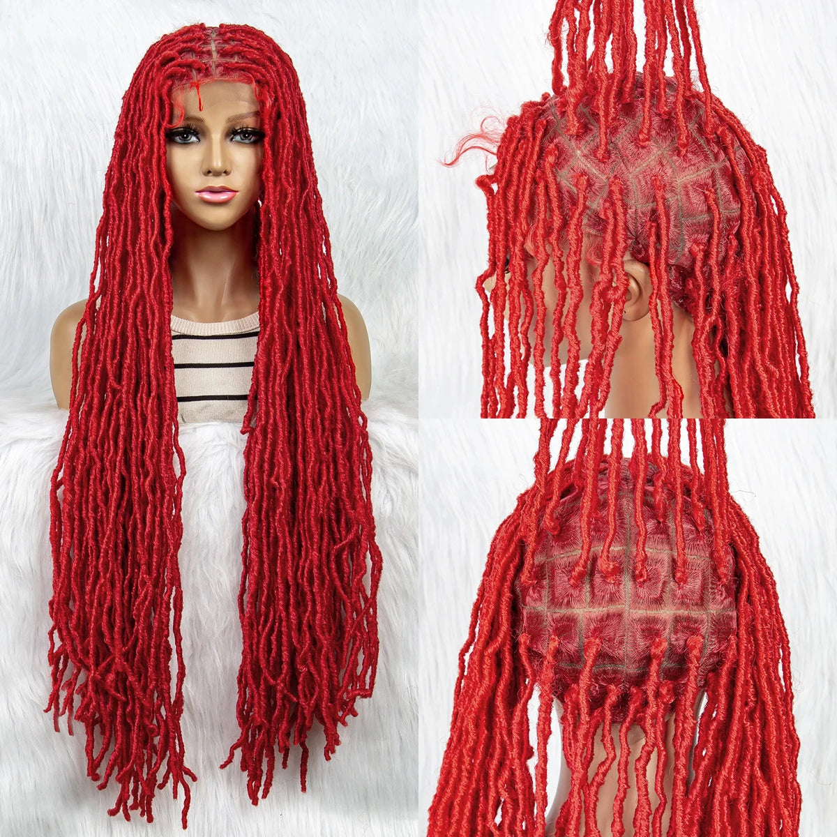 Pink & Blue Braided Wig | Full Lace Butterfly Locs & Dreadlocks