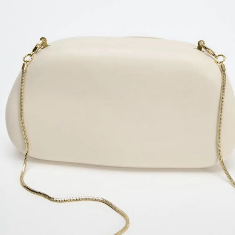 Gold Metal Closure Box Clutch | Sophisticated Sequined Evening Purse | Elegant Wedding & Party Handbag | "Dignified" Soft PU Clutch for Versatile Seasonal Styling Luxegan
