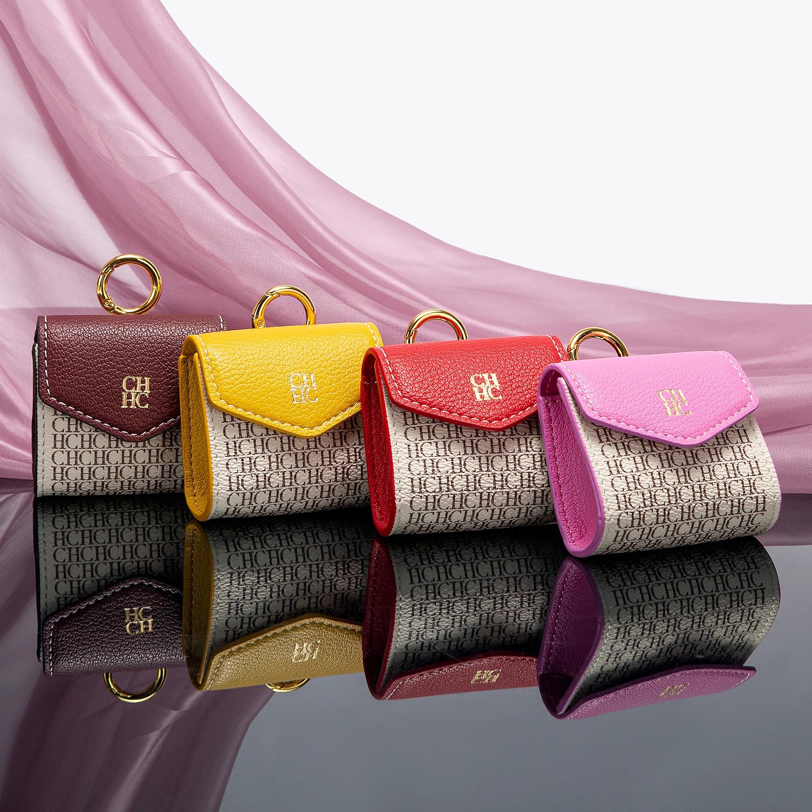Unisex Mini Fashion Coin Purse | Sophisticated PU Leather Earphone & Key Bag | Compact Square Letter Print Wallet | Portable Hasp-Closure Accessory Bag Luxegan