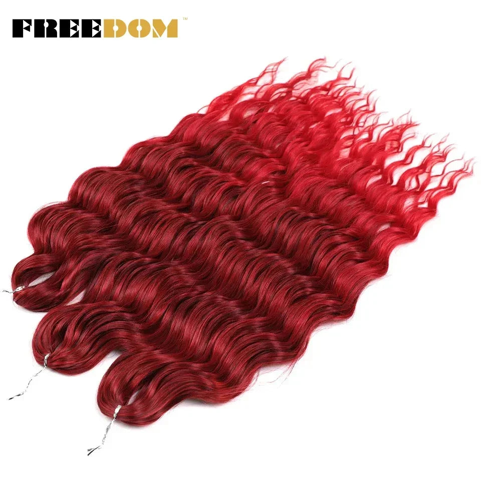 FREEDOM Synthetic Water Wave Crochet Braiding Hair 24 Inch – Ombre & Multi-Tone | 88 Colors | 300g - view 55