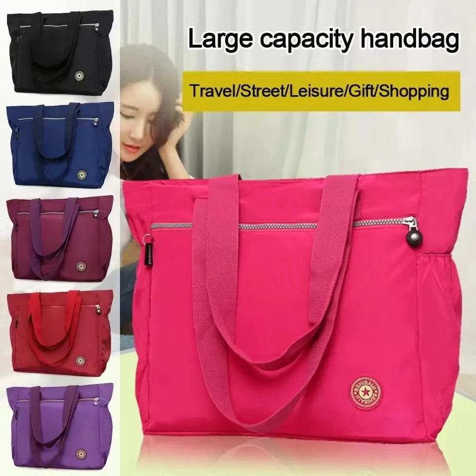 Waterproof Oxford Travel Duffle | Large Capacity Women’s Weekend Bag | Fashion Versatile Shoulder Tote & Shopping Bag (Bolsa De Viagem) Luxegan