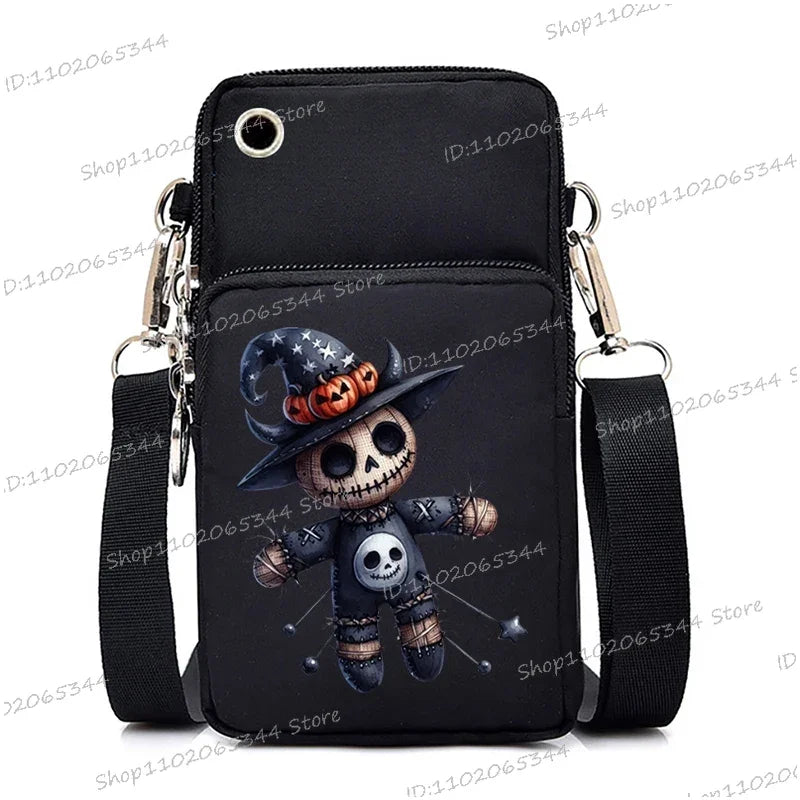 Mini Mobile Phone Bag | Gothic Doll Pattern Crossbody Bag Luxegan