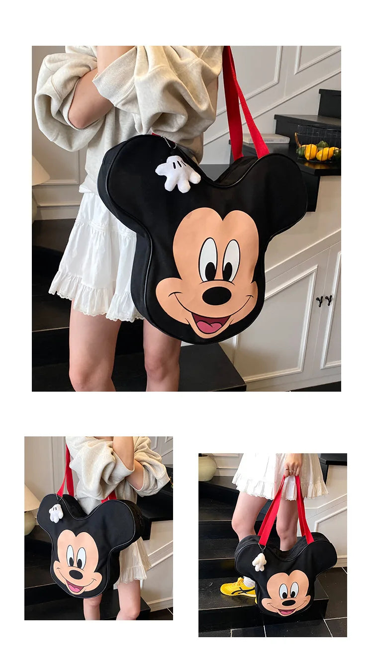 Unisex Disney Cartoon Canvas Tote | Large Capacity Shopping Bag Luxegan