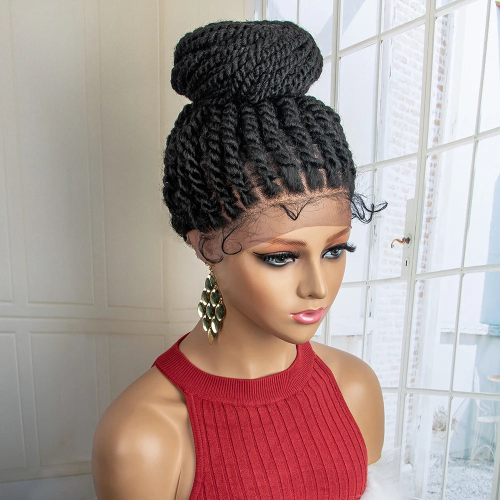 New Arrival Bun Braided Wig | Lace Front Updo with Baby Hair Luxegan