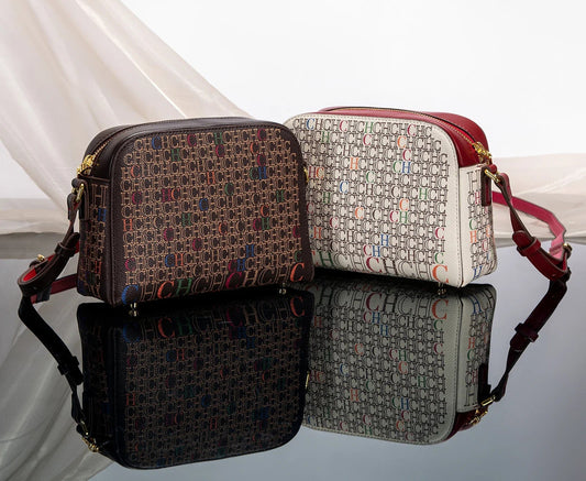 Classic Square Print Shoulder Bag | Soft PVC Designer Handbag Luxegan