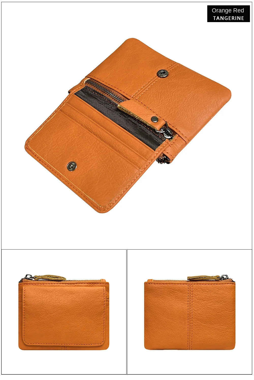 New Cow Leather Card Bag | Slim Credit Card Holder & Coin Purse Luxegan