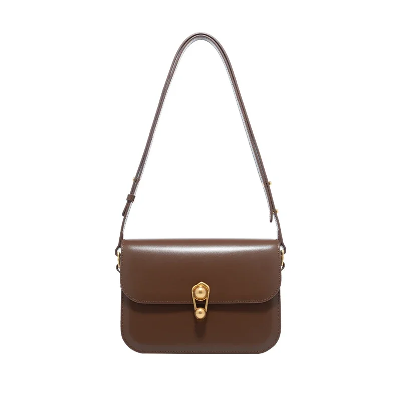 Women's Bag Luxury Brand | New Fashion Shoulder & Crossbody Square Bags (Designer Split Leather Tote Handbag with Lock) Luxegan