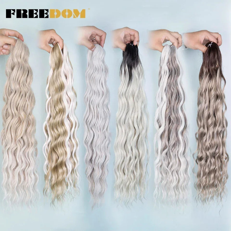 Synthetic Water Wave Crochet Hair | 24 Inch Ombre Braids