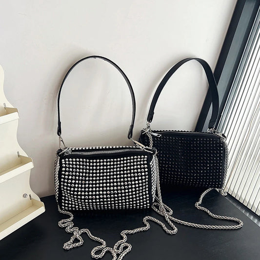 Plush Diamond Pillow Bag | Small Chain Crossbody Purse Luxegan