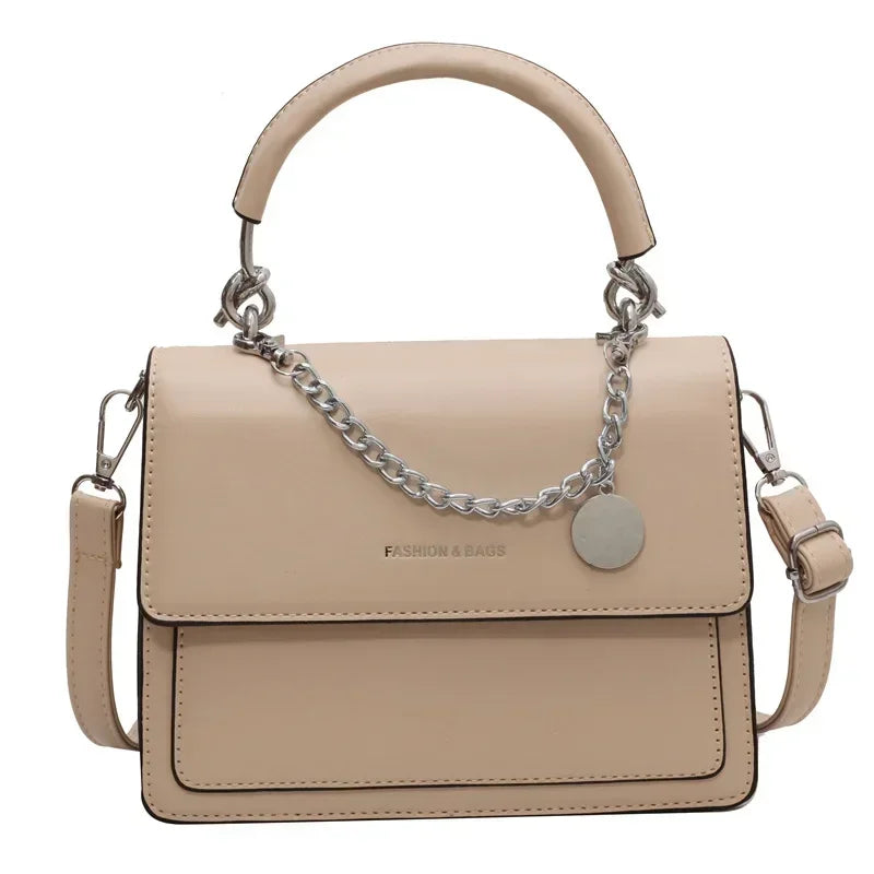 Luxury Hard Square Crossbody | Fashion Chain Shoulder Bag Luxegan