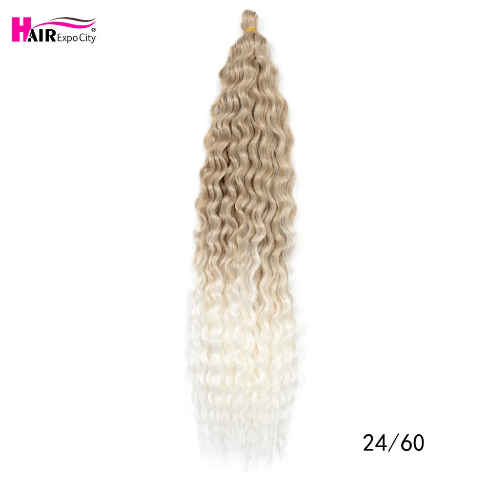 22 Inch Water Wave Twist Crochet Hair | Braiding Extensions