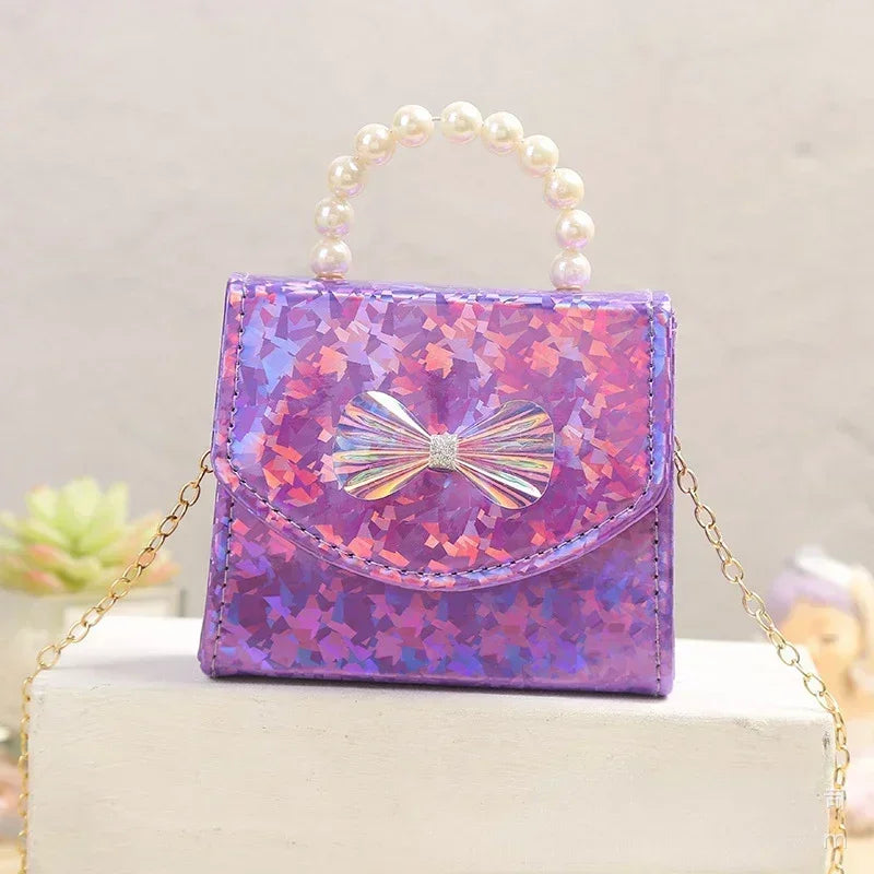 Fashion Children's Mini Box Handbag | Trendy Girls' Birthday & Festival Present | Structured PU Leather Shoulder Messenger Bag | Cute Kids' Keys & Coin Purse Luxegan