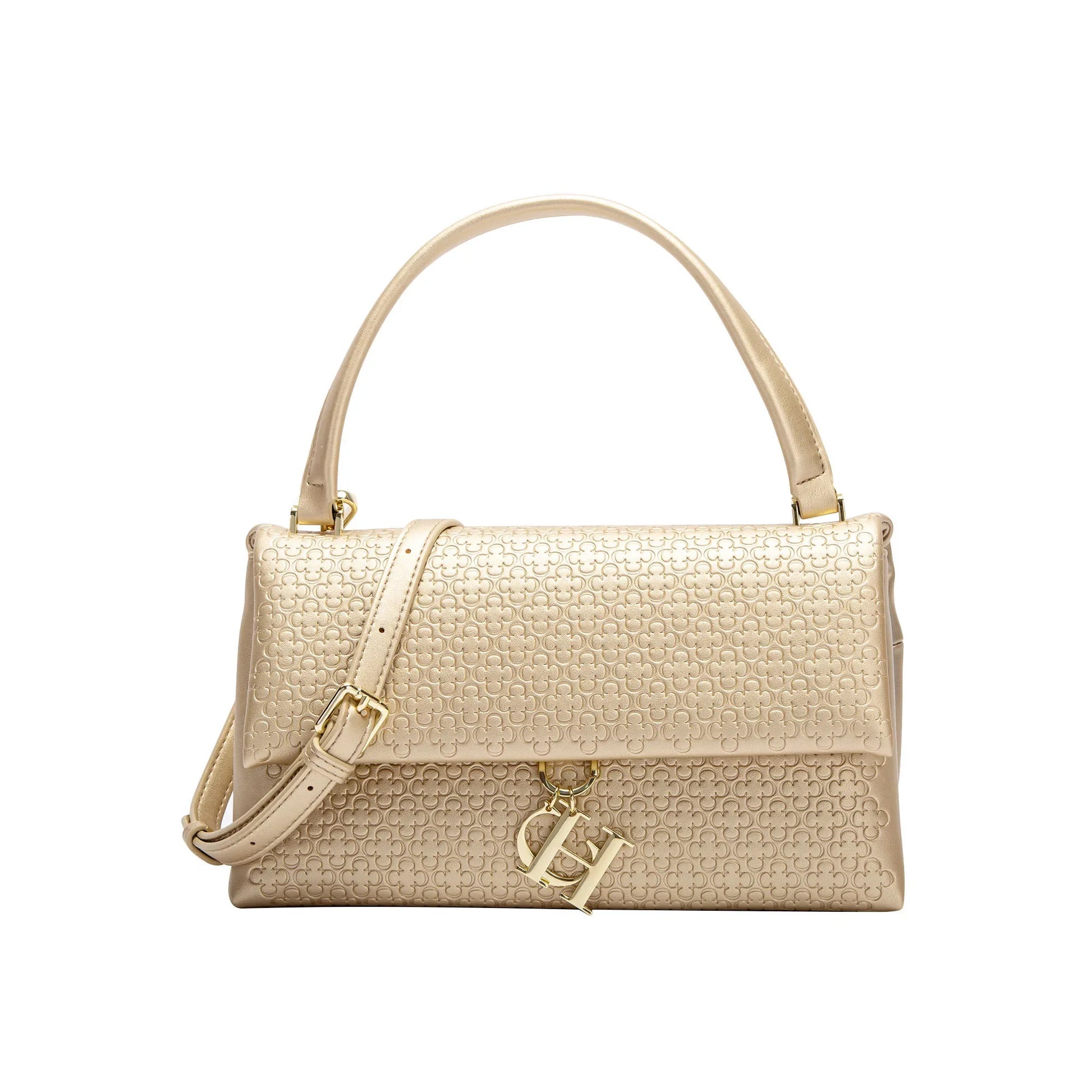 Unique Flower Embossed Box Bag | Soft Metal Accessory Shoulder Purse Luxegan