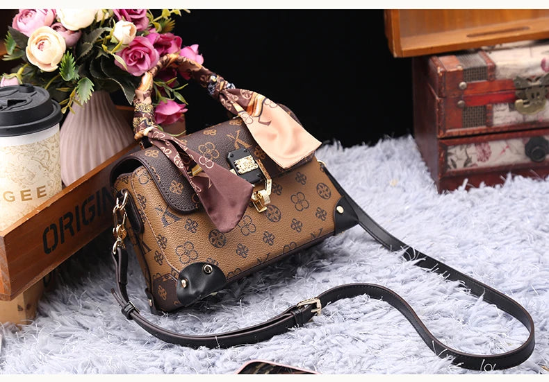 New Autumn/Winter Luxury Designer Handbag | Fashionable High-End Shoulder & Crossbody Bag | PVC Letter Pattern Satchel with Double Security Closure Luxegan