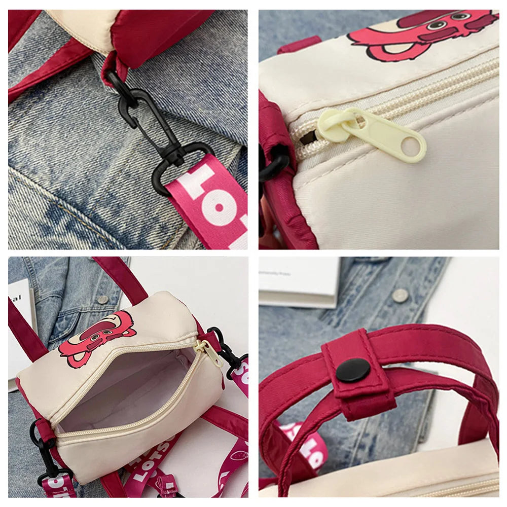 Disney Stitch Hard Canvas Bucket Shoulder Bag Luxegan