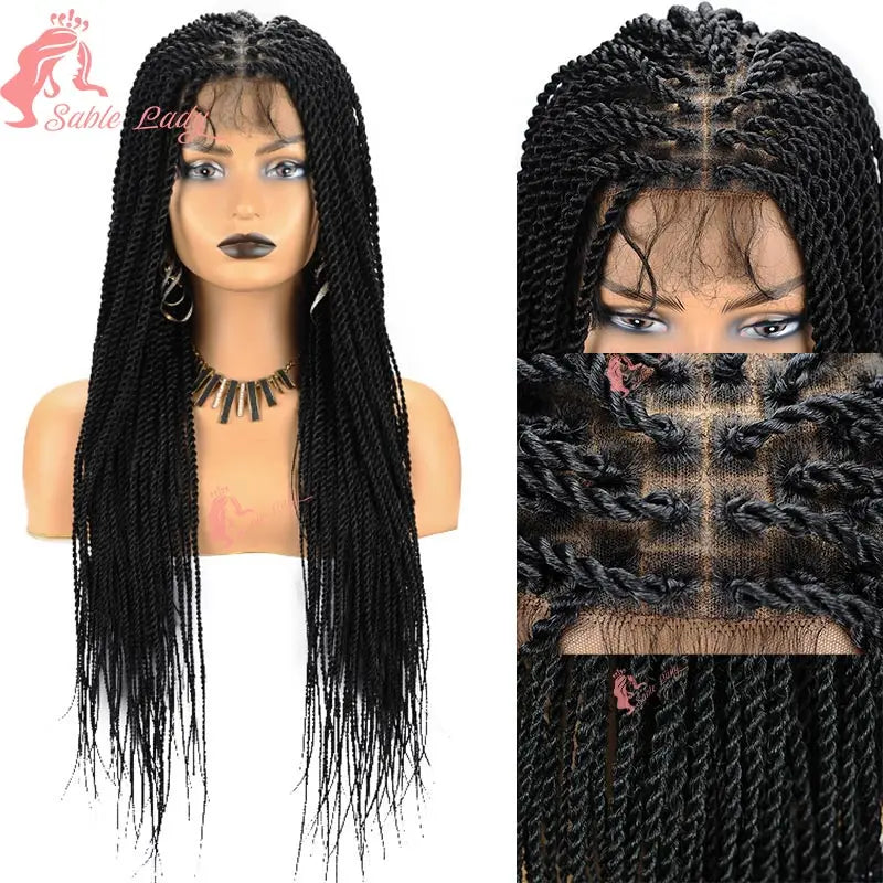 26-40 Inch Goddess Senegalese Twist Knotless Wig | Full Lace