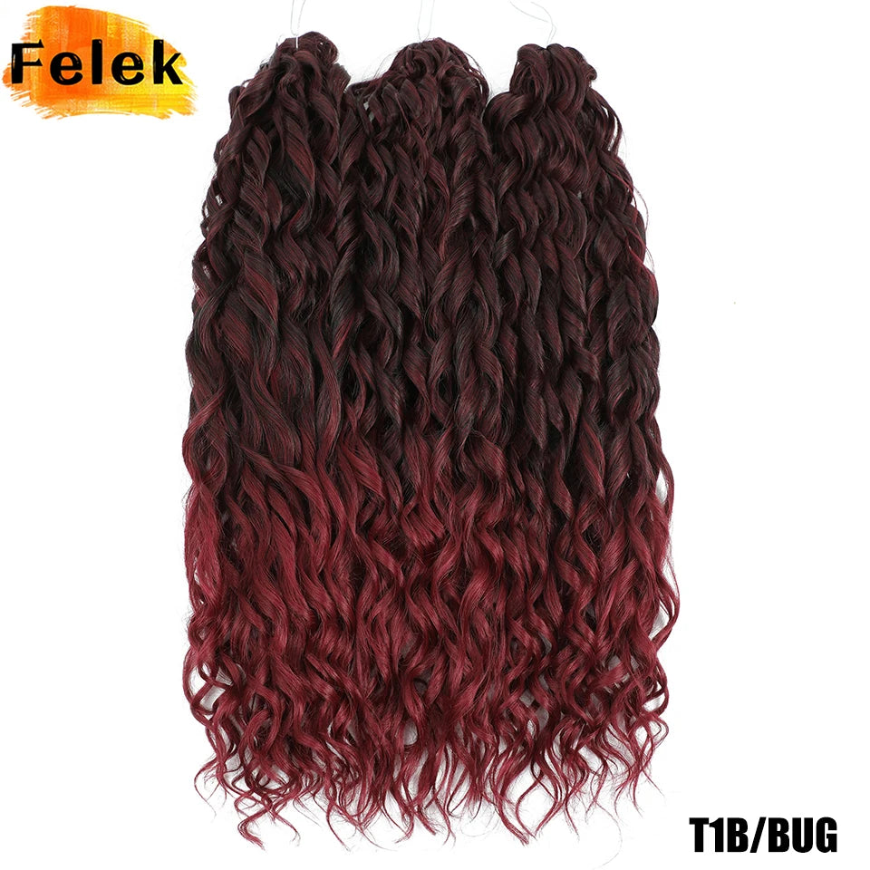 Jessica Hair Deep Wavy Twist Crochet Hair 22 Inch | 100G | 54 Colors | 3 Packs/Lot