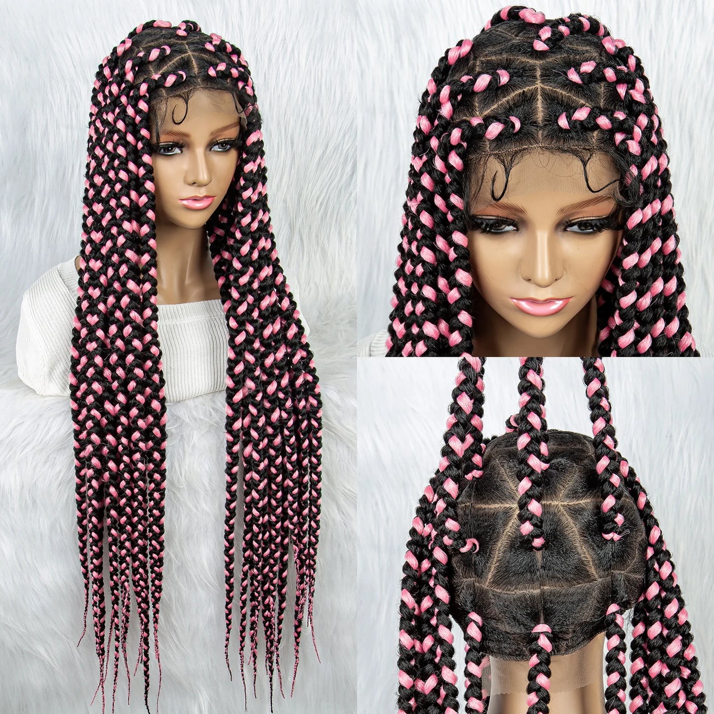KIMA Colorful Braided Wig | Full Lace | Butterfly Locs & Dreadlocks Options Luxegan