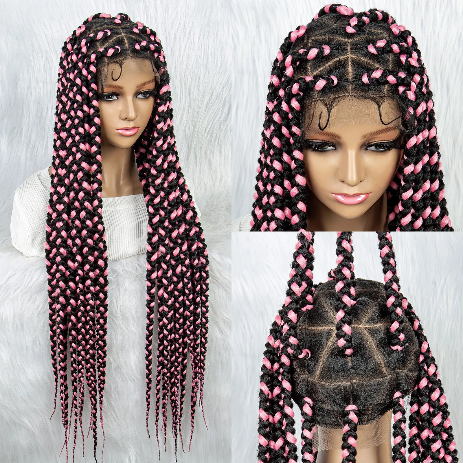 KIMA Colorful Braided Wig | Full Lace | Butterfly Locs & Dreadlocks Options Luxegan