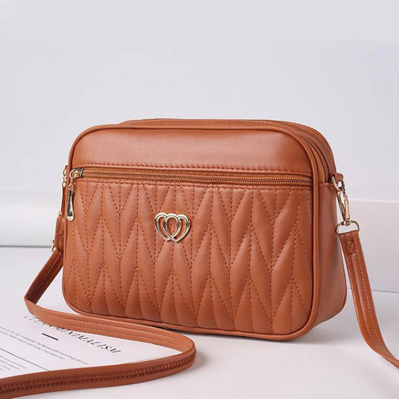 Soft Luxury PU Leather Messenger Bag | Tassel Flap Crossbody Luxegan