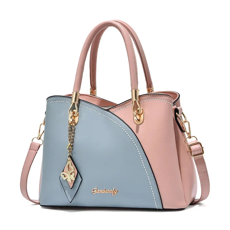 Fashion Splicing Pattern Ladies Handbags | Luxury Designed Quality PU Leather Tote & Crossbody Luxegan