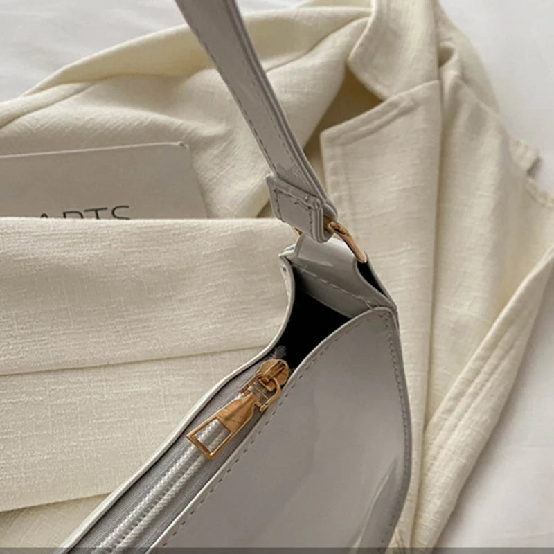 Retro Solid Color PU Leather Shoulder Bag | Sophisticated Fashion Women’s Handbag | Elegant Casual Designer Hobo Bag | Luxury Underarm Purse for Versatile Style