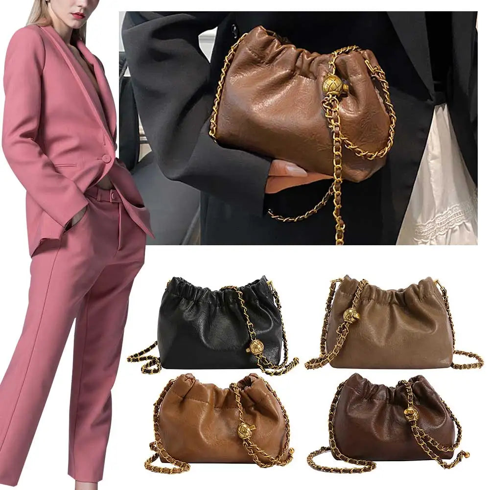 Women's Pleated Hobo Bag | PU Leather Crossbody Tote, Messenger Bag & Stylish Purse Luxegan