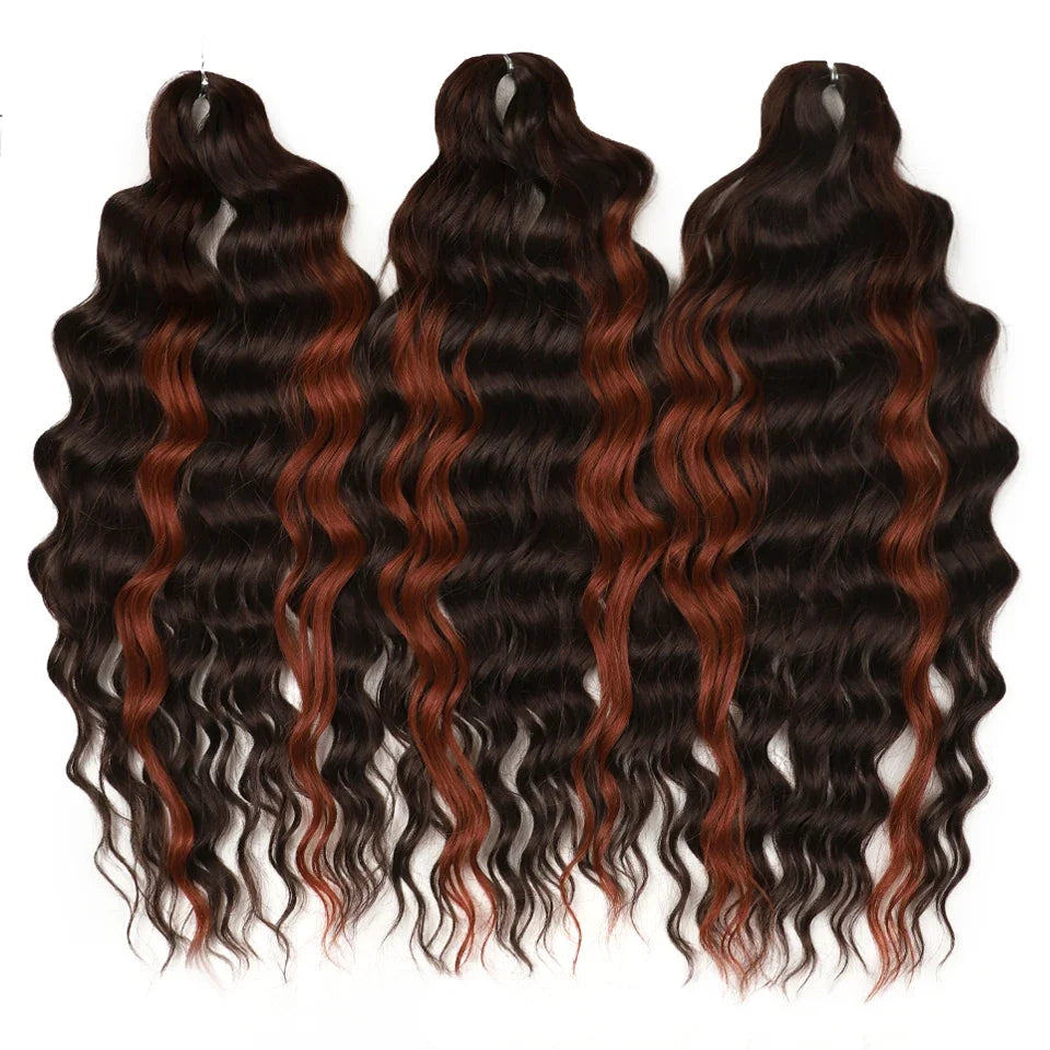FREEDOM Synthetic Water Wave Crochet Braiding Hair 24 Inch – Ombre & Multi-Tone | 88 Colors | 300g - view 30