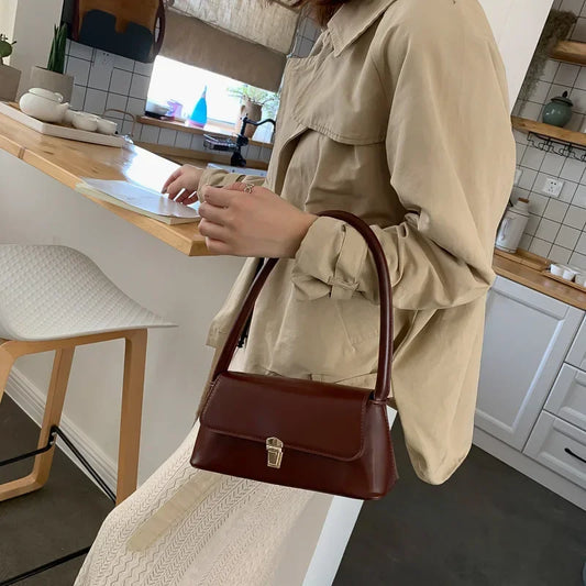 Luxury Brand Crossbody Bags for Women | Fashion Design Underarm & Woman Shoulder Bag (Female Handbag & Purses, Solid Color) Luxegan