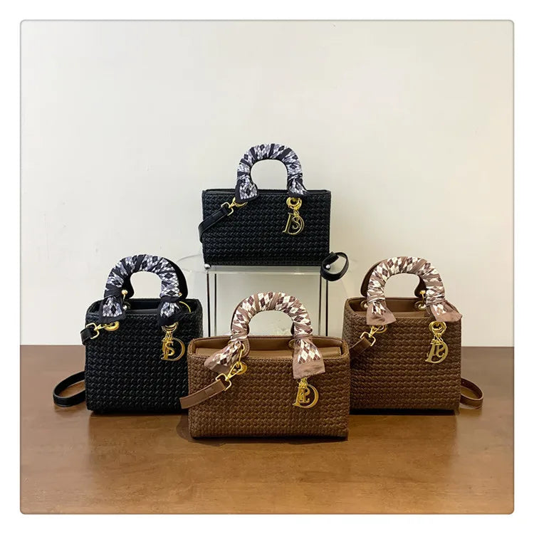 Woven Princess Handbag | Silk Scarf Satchel & Crossbody Luxegan