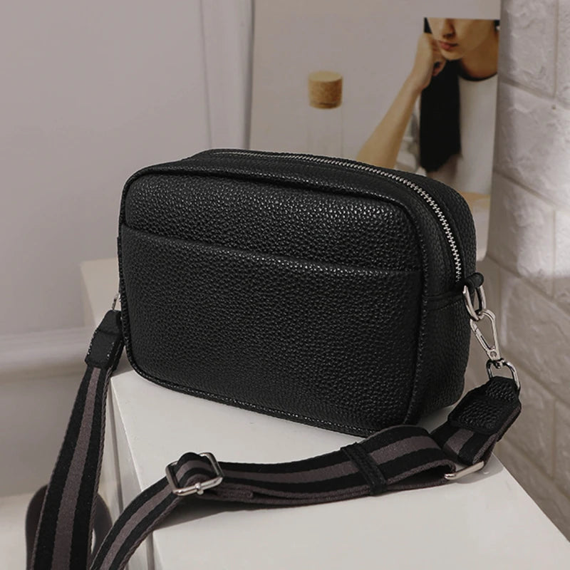 Wide Strap Women's Crossbody Bag | Solid Ladies Handbags & Luxury Square Shoulder Sling Luxegan