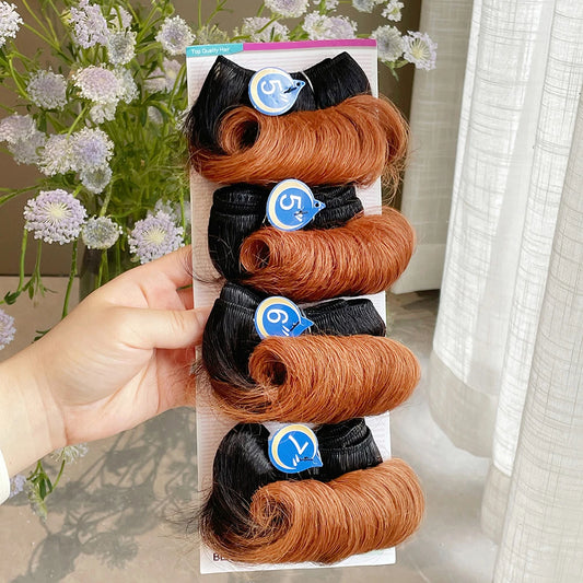 Loose Wave Human Hair Bundles 4 Pcs/Lot – 100% Remy Indian Hair Weave (5+5+6+7 Inch) 6 Colors - view 2