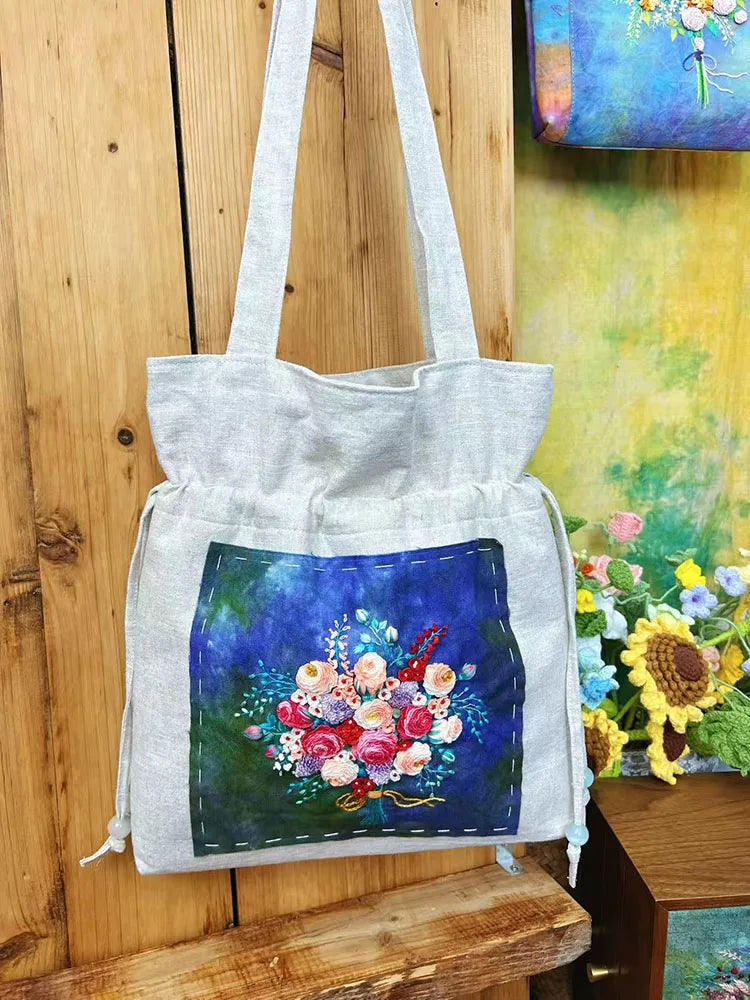 Women's Shoulder Bag Luxury Handbag Chinese Intangible Cultural Heritage | Three-dimensional Embroidery Tote Crossbody Bag Lady Luxegan