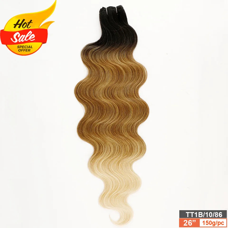 Synthetic Body Wave Hair Extensions | 26–30 Inch | 150–200g