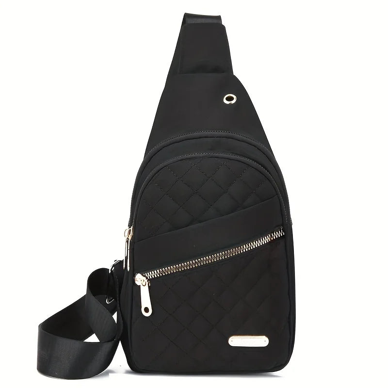 Lightweight & Comfortable Quilted Crossbody Chest Bag | Women's Sling Shoulder Purse Luxegan